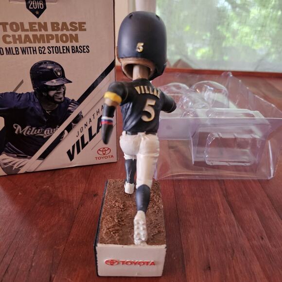 Jonathan Villar Milwaukee Brewers MLB baseball vintage 2000s bobblehead - Picture 4 of 5